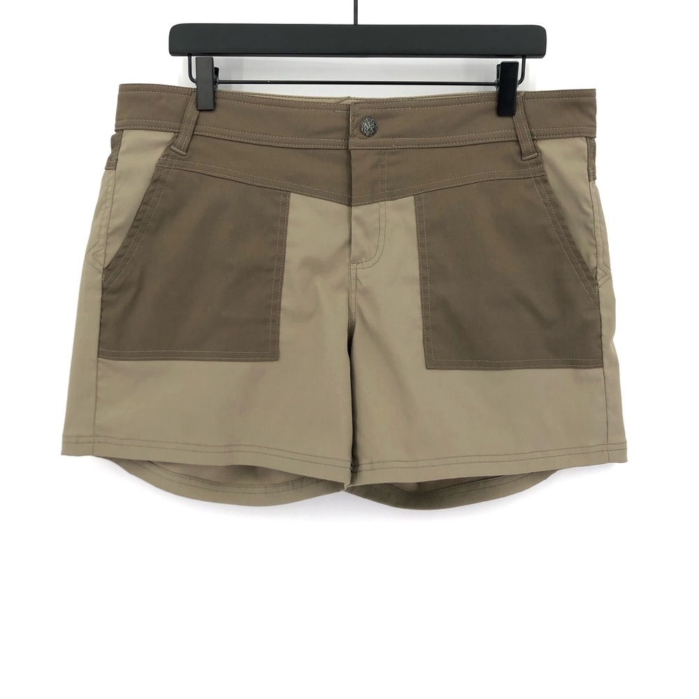 Prana Two-Tone Olive and Khaki Athletic Shorts